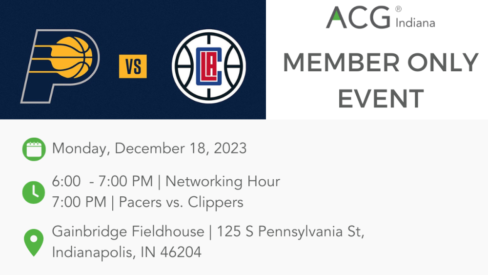 Pacers vs. Clippers (MEMBERS ONLY) ACG Indiana